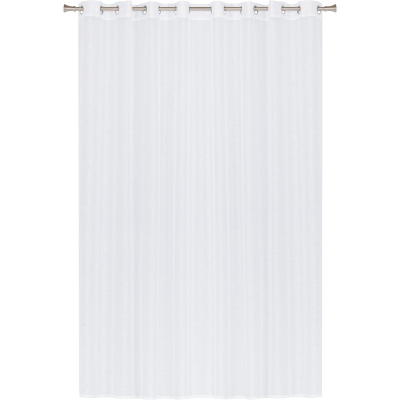 Firana z kółkami pasek SIMPLE CHIC 280x300 biały
